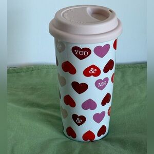 Heart Pattern Travel Mug